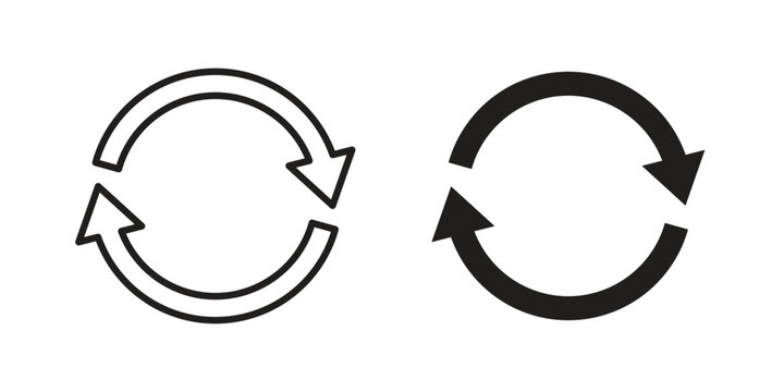 repeat icon Symbol for App and Web UI Design Vectors