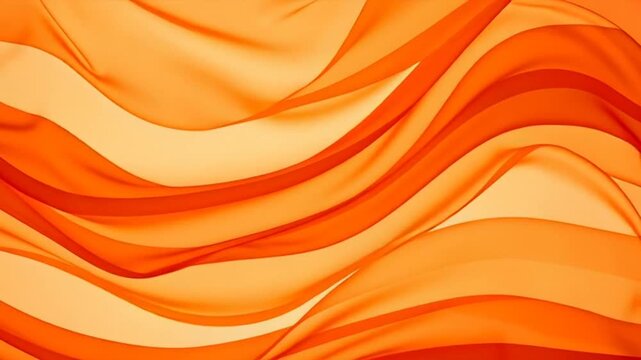 Vibrant orange fabric waves create dynamic modern texture
