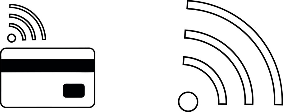 Wi fi and credit card icons