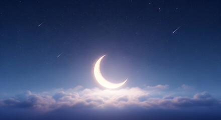 Crescent Moon Night Sky