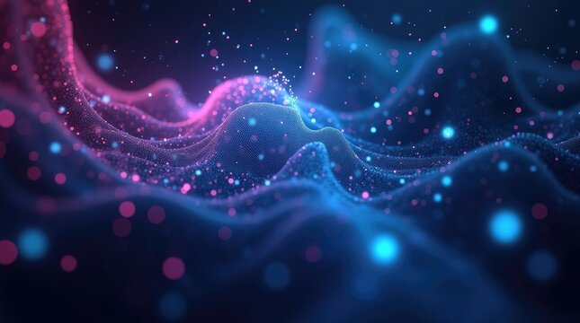 Artificial intelligence visualized through dynamic luminous data structures