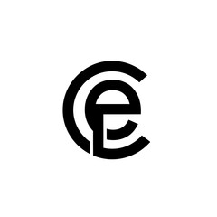 Abstract circular logo design with intertwined letter shapes on white