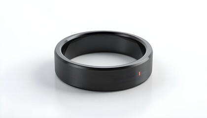 Smart Sleep Monitoring Ring with LED Indicator Isolated on White