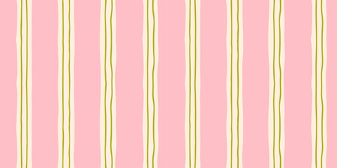 Seamless abstract stripe patterns with hand-drawn vertical lines. Modern decorative vector backgrounds with irregular organic stripes in soft colors. Suitable for textile, packaging, wallpaper, statio © bosotochka