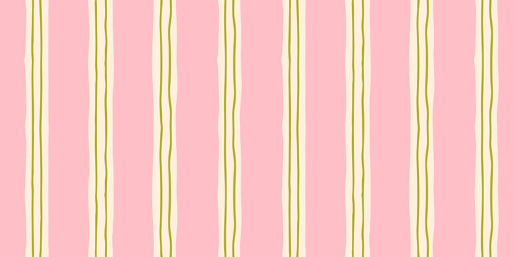Seamless abstract stripe patterns with hand-drawn vertical lines. Modern decorative vector backgrounds with irregular organic stripes in soft colors. Suitable for textile, packaging, wallpaper, statio