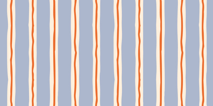Seamless abstract stripe patterns with hand-drawn vertical lines. Modern decorative vector backgrounds with irregular organic stripes in soft colors. Suitable for textile, packaging, wallpaper, statio