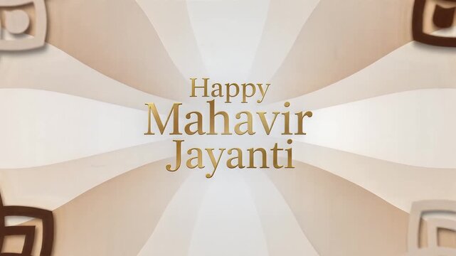 Happy Mahavir Jayanti Background Jain Festival Greeting Card Design