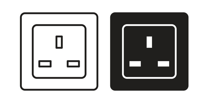 Socket icon Symbol for App and Web UI Design Vectors