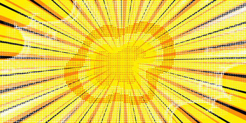 Yellow comic zoom cartoon template background © Moh