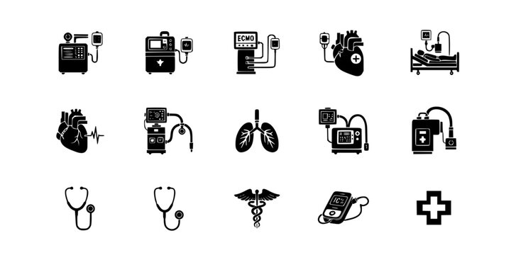 ECMO Heart Lung Machine ICU Icon