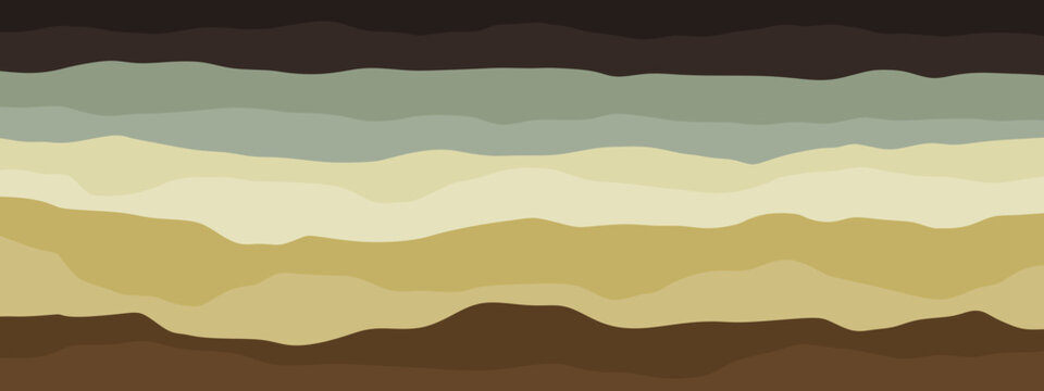 Abstract flat soil and rock layers cross section