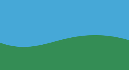 Obraz premium Green Hills Under Blue Sky.