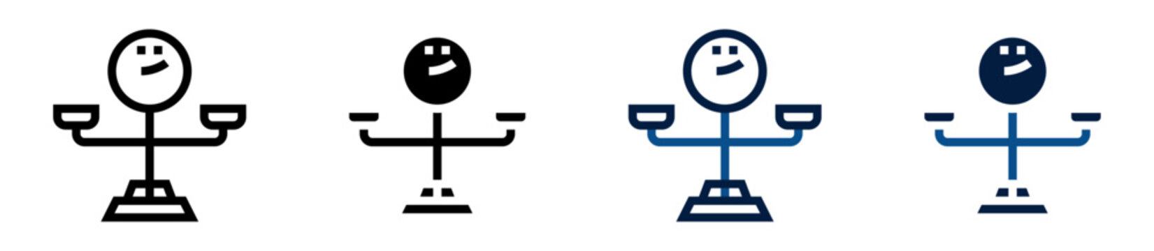 Conjunto de iconos de equilibrio emocional. Bienestar psicol&oacute;gico, estabilidad mental, control emocional, salud emocional, armon&iacute;a personal. Ilustraci&oacute;n vectorial