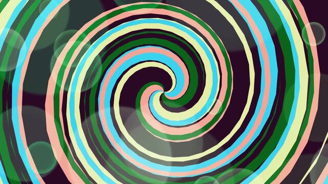 Colorful Swirl Hypnosis Spiral Motion Background