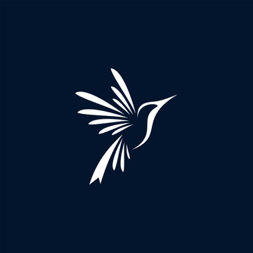 Hummingbird logo vector with solid color.  Suitable for your design need, logo, illustration, animation, etc.