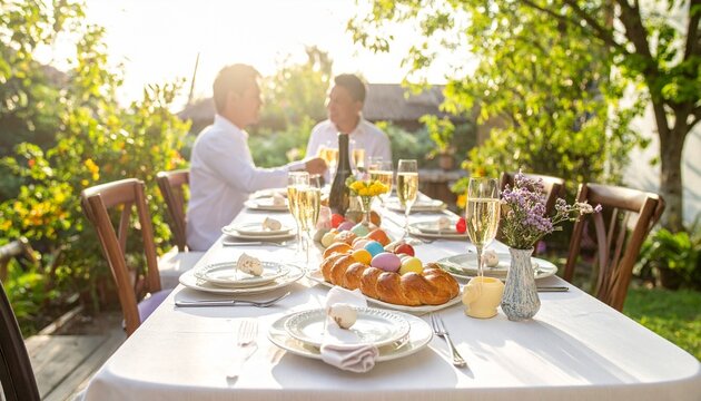Osterbrunch im Garten