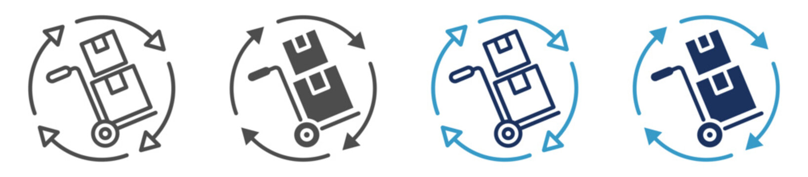 inventory turnover multi purpose icon set