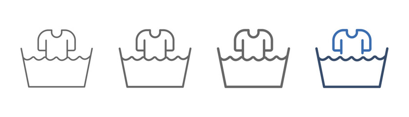  outline icon set washer with bucket and t-shirt design © ernas icon