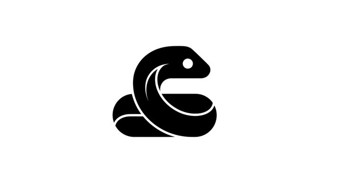 Stylized black snake illustration