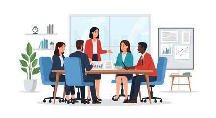 Fototapeta premium Business Professionals in Meeting Discussion.