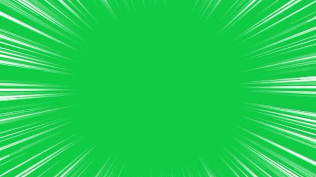 2D Fast Speed Lines Motion Animation on Green Screen for Dynamic Action Effects
