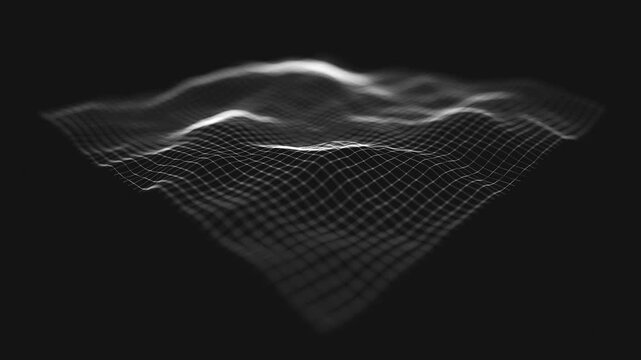 Digital Mesh Waving Technology Background Loop
Tech background mesh and particle lines gently waving on depth of field blur and seamless loop for relaxation and soothing