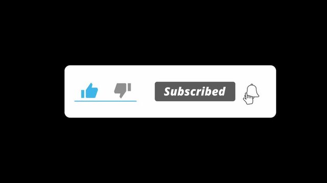Animated YouTube Channel Subscribe Button with Like and Dislike UI Interaction
