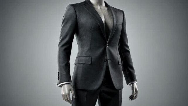 Medium shot of formalwear pattern design generated from a detailed 3D body scan highlighting elegance and precise tailoring for a custom fit.