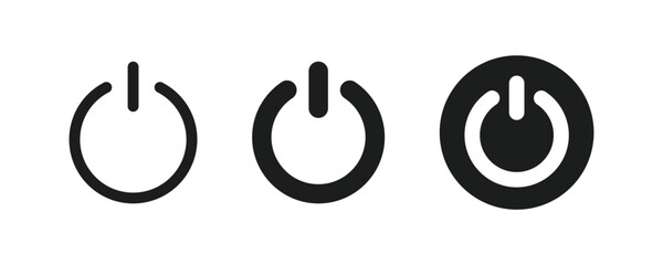 Power button icon with on off switch symbol. On-off icon set. Power star and shut down icon © Khuki