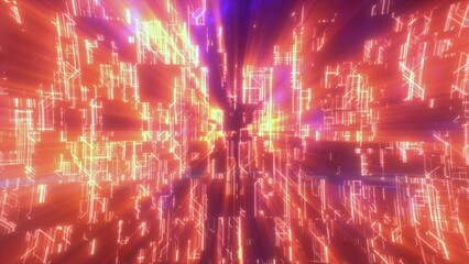 Abstract glowing energy futuristic yellw hi-tech abstract backgr