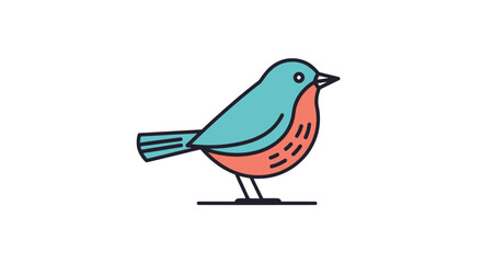 Obraz premium Vector illustration of a colorful bird