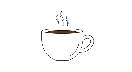 Vector hot coffee cup icon