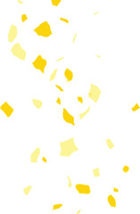 Golden Confetti Falling on White Background