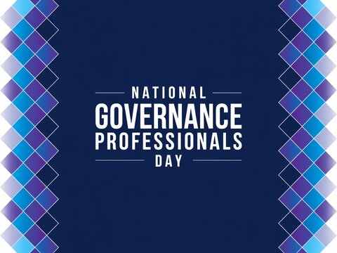 National governance professionals day celebration with geometric pattern