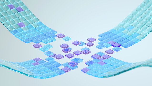 	
Computer data center, database, data transfer. Online banking. Money, financial, computer protection concept. Blockchain, DeFi, Information security, cyber security. 3D render
