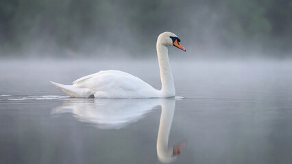 Obraz premium swan on the water