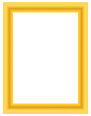 Golden photo frame vector illustration, luxury decorative picture border isolated design template