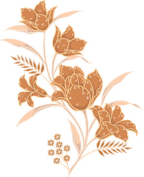 Elegant Stylized Botanical Flower Illustration