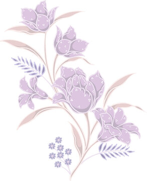 Elegant Stylized Botanical Flower Illustration
