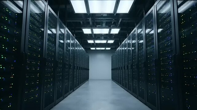 Data Center Server Room Corridor Interior 2.