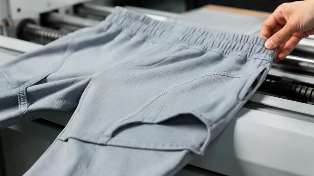 Tailored jersey boys athletic shorts on production line focusing on soft texture and stretchable waistbands for sports performance.