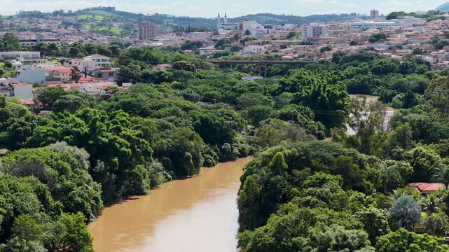 Rio Pardo Skyline Of Sao Jose Do Rio Pardo In Sao Paulo Brazil. Downtown Cityscape. Pardo River Landscape. Church Background. Sao Jose Do Rio Pardo In Sao Paulo Brazil. Beautiful Skyline.