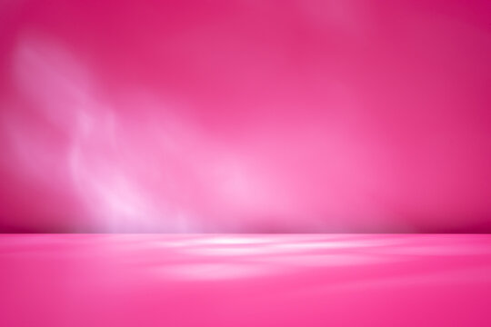 Light reflections, pink gradient with glowing shadows on a vibrant background, great for trendy and fresh designs.