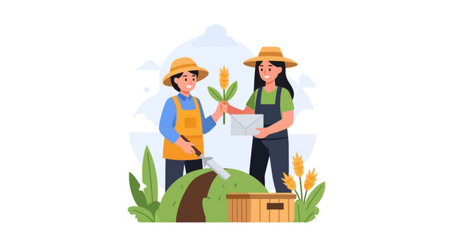 Female Farmers Collaboration and Agricultural Communication. Two Women Working Together in Modern Sustainable Farming.