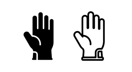Fototapeta premium Protective Glove Hand Icon for Safety and Hygiene