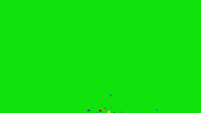 Colorful Confetti Explosion Animation Effect Overlay for Celebration Events
