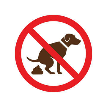 No dog fouling sign with a red circle.