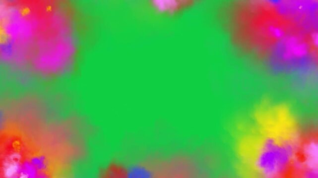 Colorful Smoke Splash Animation Effect Frame Overlay for Creative Visuals
