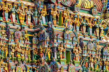 Fototapeta premium Meenakshi Sundareswarar Temple in Madurai. Tamil Nadu, India. It is dedicated to Meenakshi and to Lord Sundareswarar