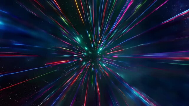 Colorful light streaks animation
